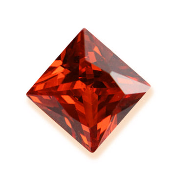 Princess Cut Orange CZ Loose Gemstones (Pack of 5)